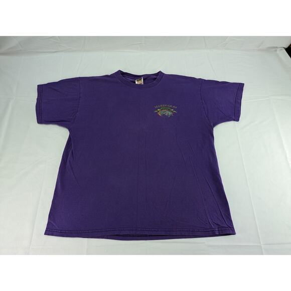 Vtg 2000 Mardis Gras Graphic T Shirt Size XL Purple Heineken Amstel Light - Picture 2 of 14